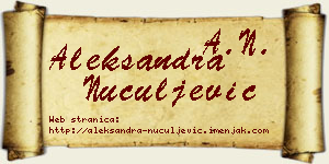 Aleksandra Nuculjević vizit kartica